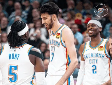 雷霆目前对阵雄鹿已取得四连胜，战绩37胜8负&amp;amp;稳居西部第一